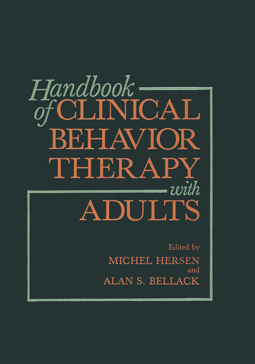 Book cover of Handbook of Clinical Behavior Therapy with Adults (1985)