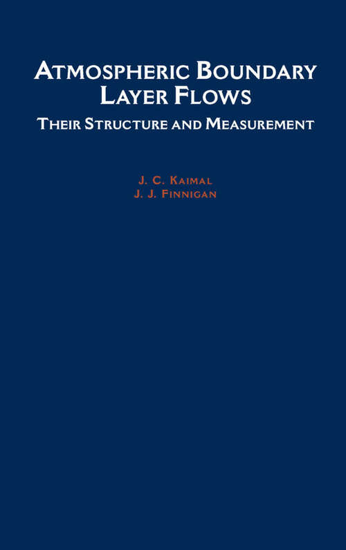 Book cover of Atmospheric Boundary Layer Flows: Their Structure and Measurement