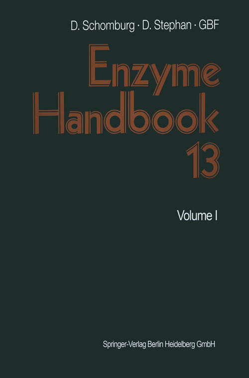 Book cover of Enzyme Handbook 13: Class 2.5 - EC 2.7.1.104 Transferases (1997)