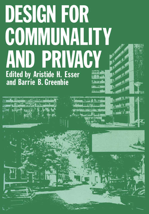 Book cover of Design for Communality and Privacy: (pdf) (1978)