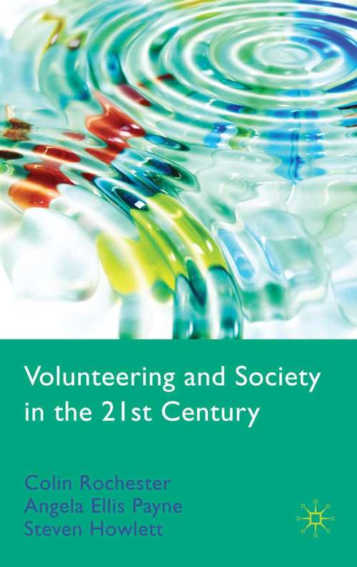 Book cover of Volunteering and Society in the 21st Century (2010)