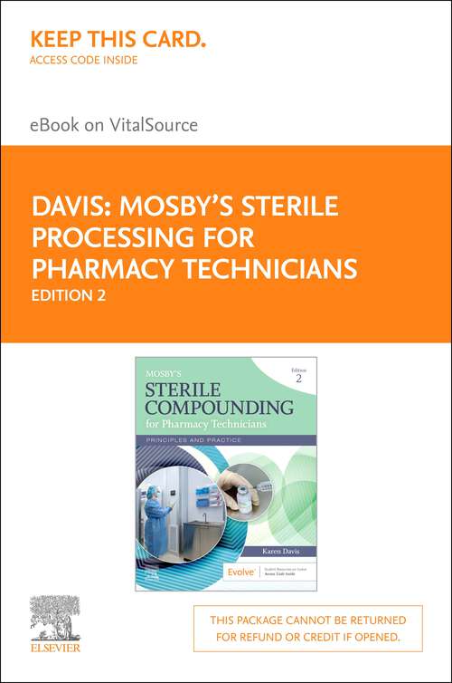 Book cover of Mosby's Sterile Compounding for Pharmacy Technicians: Principles and Practice (2)