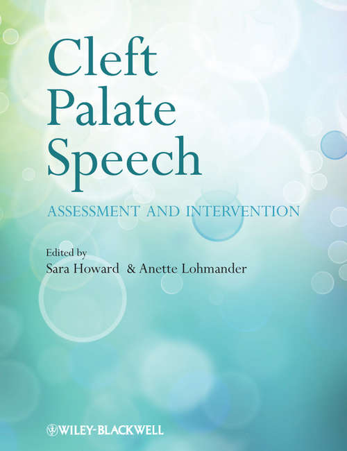 Book cover of Cleft Palate Speech: Assessment and Intervention