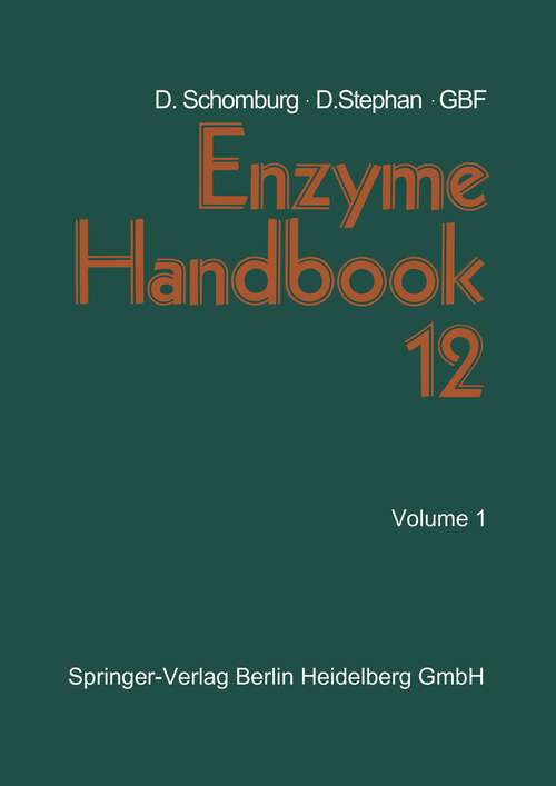 Book cover of Enzyme Handbook 12: Class 2.3.2 — 2.4 Transferases (1996)