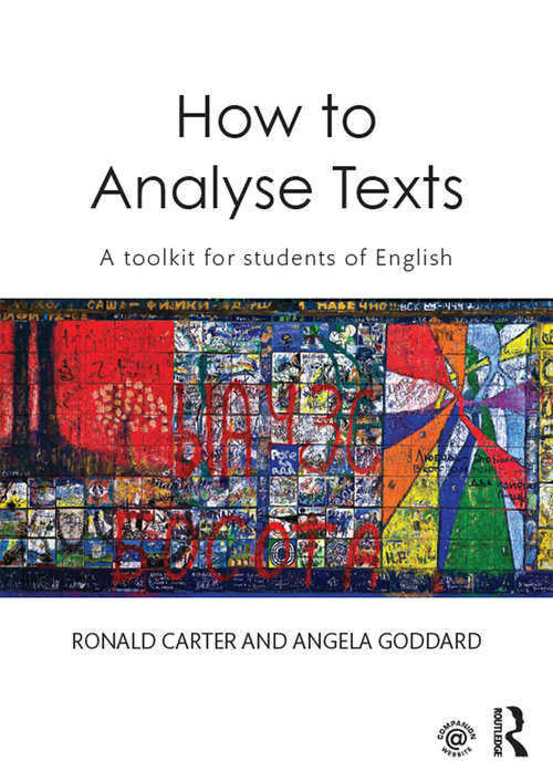 Book cover of How to Analyse Texts: A toolkit for students of English