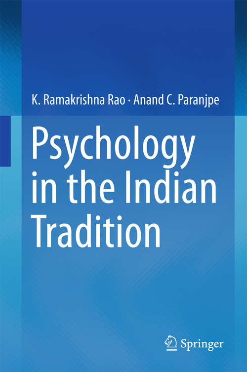 Book cover of Psychology in the Indian Tradition (1st ed. 2016)