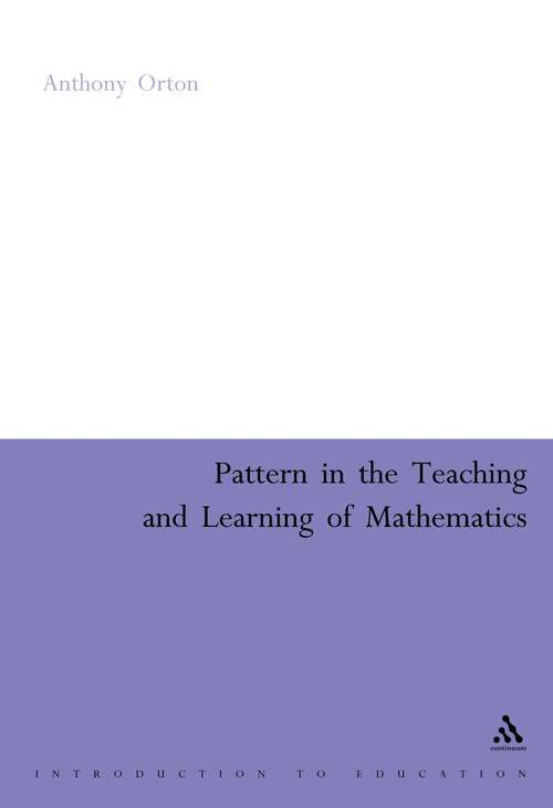 Book cover of Pattern in the Teaching and Learning of Mathematics