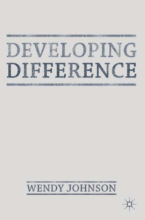 Book cover of Developing Difference (2013)