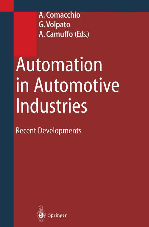 Book cover of Automation in Automotive Industries: Recent Developments (1999)