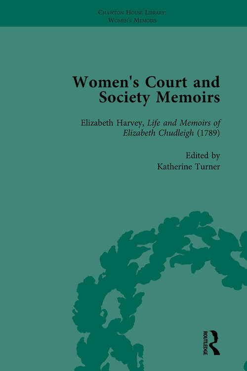 Book cover of Women's Court and Society Memoirs, Part II vol 5