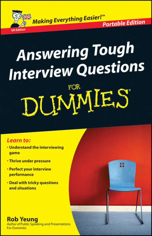 Book cover of Answering Tough Interview Questions for Dummies