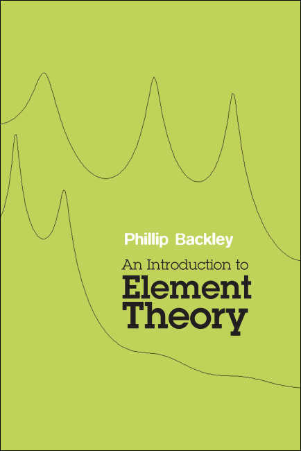 Book cover of An Introduction to Element Theory