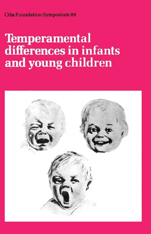 Book cover of Temperamental Differences in Infants and Young Children (Novartis Foundation Symposia #89)