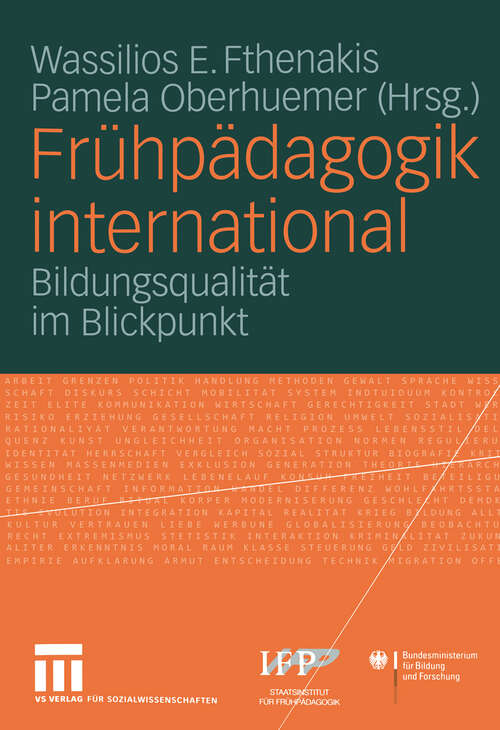 Book cover of Frühpädagogik international: Bildungsqualität im Blickpunkt (2004)