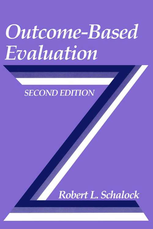 Book cover of Outcome-Based Evaluation (2nd ed. 2001)
