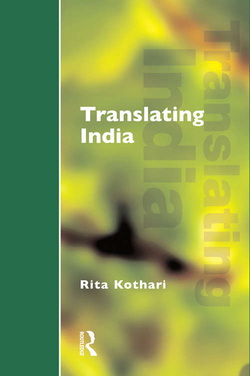 Book cover of Translating India