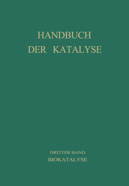 Book cover of Biokatalyse (1941)