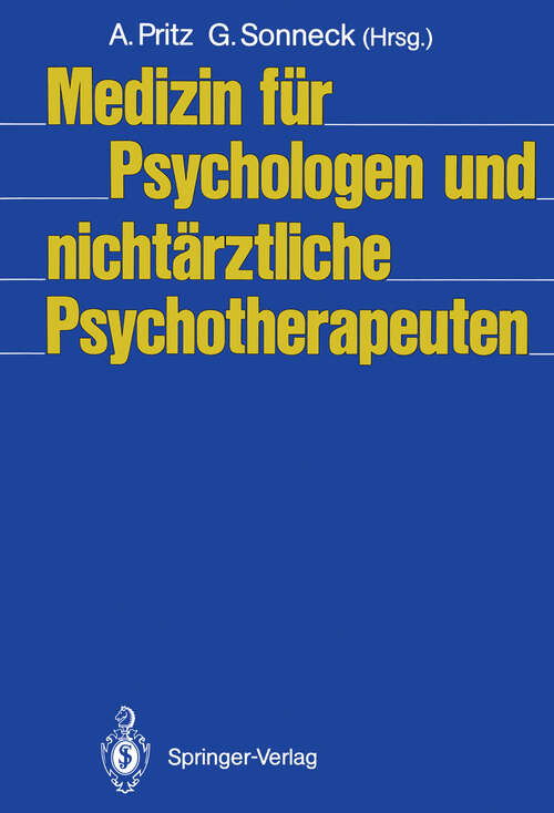 Book cover of Medizin für Psychologen und nichtärztliche Psychotherapeuten (1990)