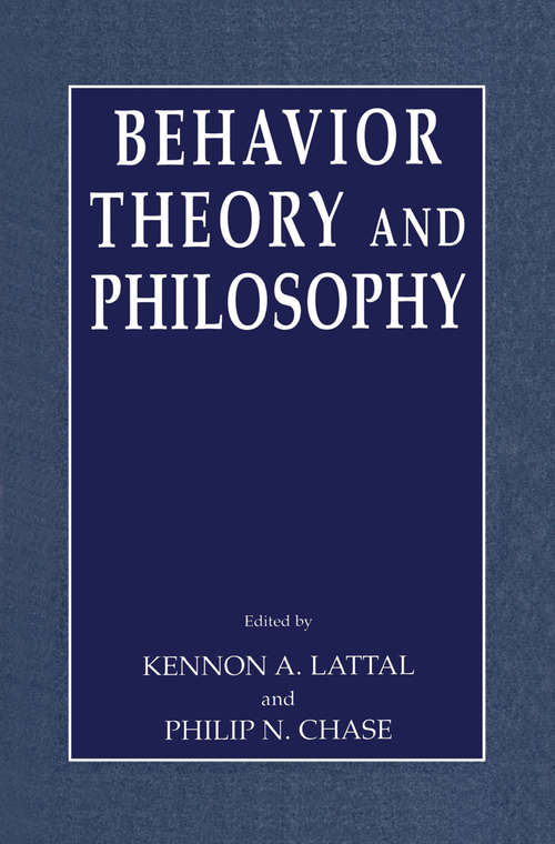 Book cover of Behavior Theory and Philosophy (2003)