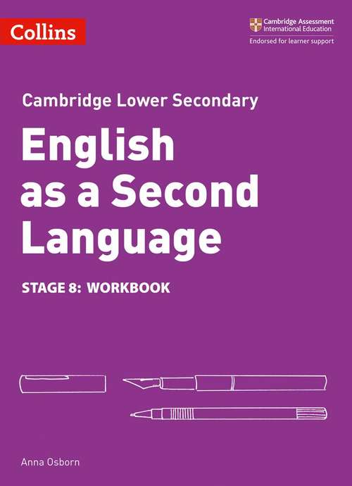 Book cover of Cambridge Lower Secondary English as a Second Language Stage 8: Workbook (PDF)