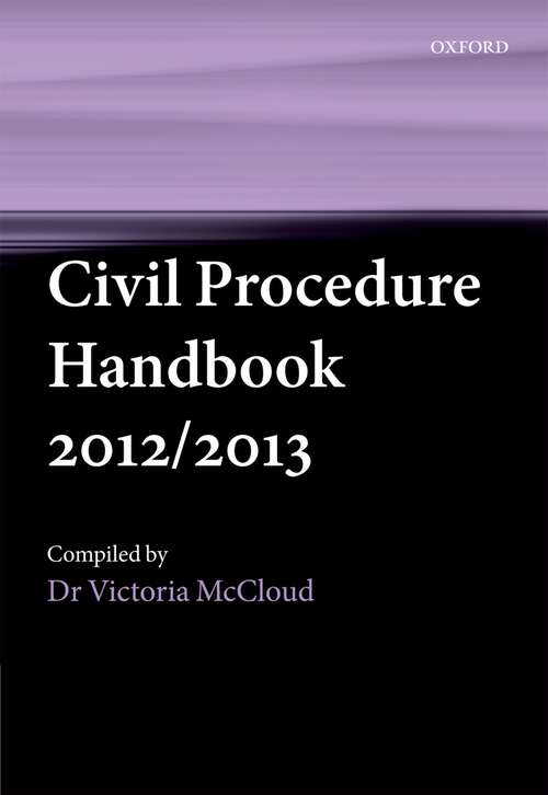 Book cover of Civil Procedure Handbook 2012/2013