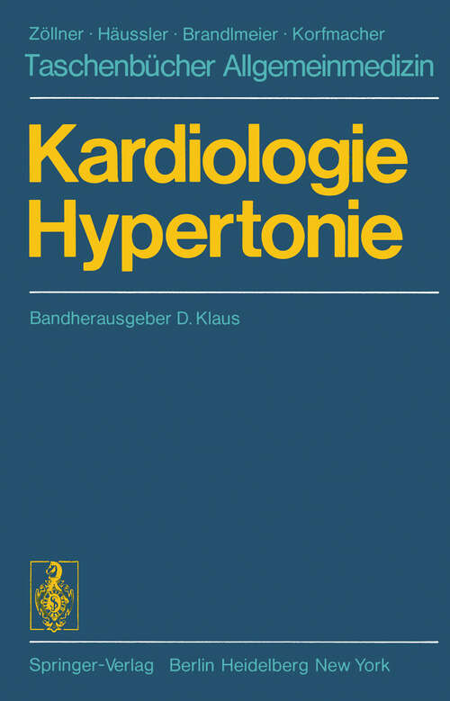 Book cover of Kardiologie. Hypertonie (1974) (Taschenbücher Allgemeinmedizin)