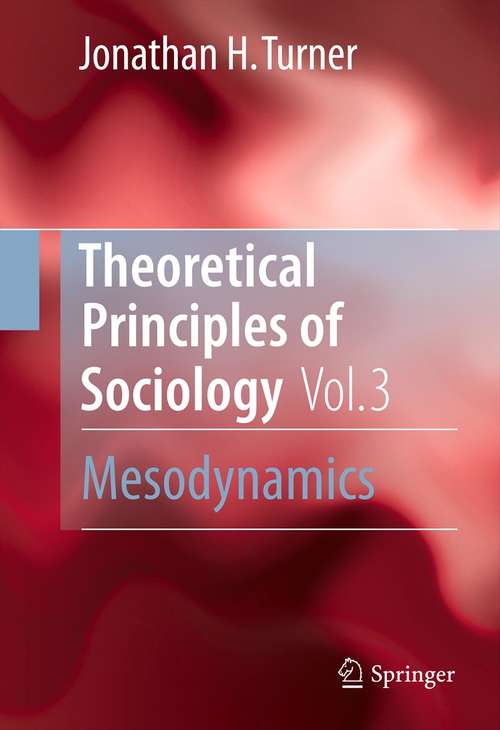 Book cover of Theoretical Principles of Sociology, Volume 3: Mesodynamics (2012)