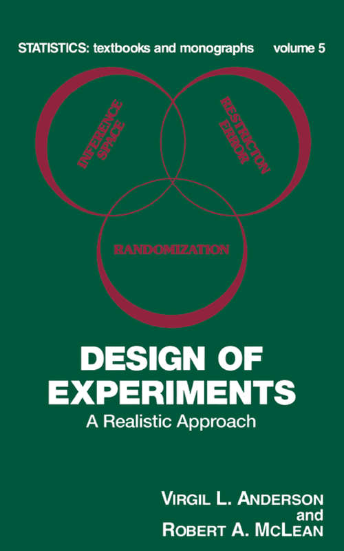 Book cover of Design of Experiments: A Realistic Approach