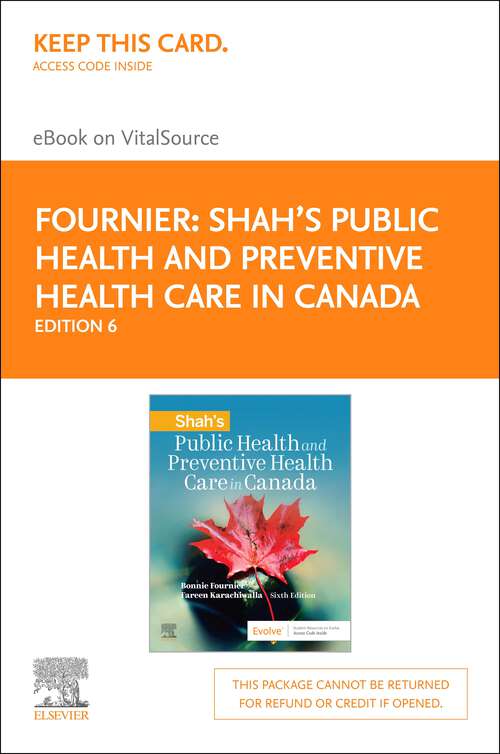 Book cover of Public Health and Preventive Health Care in Canada: Public Health and Preventive Health Care in Canada (6)