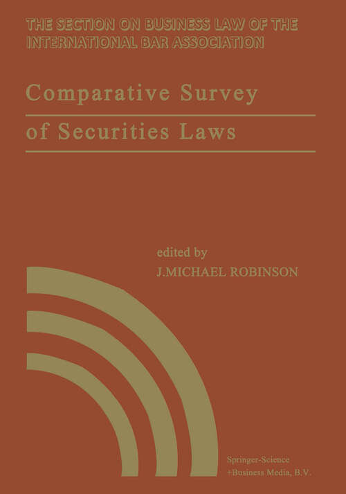 Book cover of Comparative Survey of Securities Laws: A review of the securities and related laws of fourteen nations (1980)