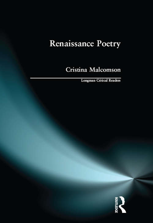 Book cover of Renaissance Poetry (Longman Critical Readers)