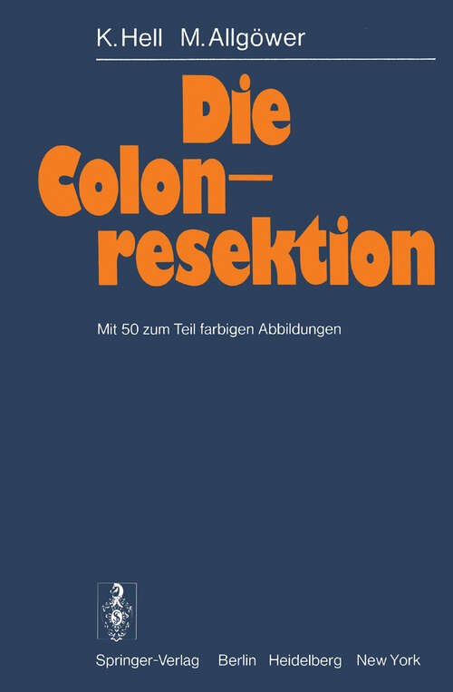 Book cover of Die Colonresektion (1976)