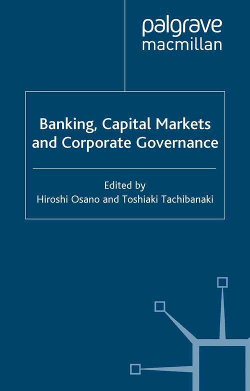 Book cover of Banking, Capital Markets and Corporate Governance (2001)