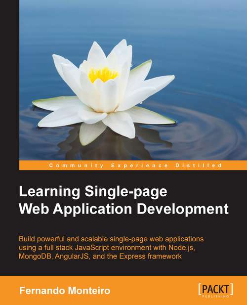 Book cover of Learning Single-page Web Application Development