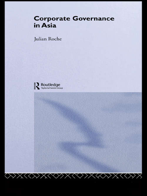 Book cover of Corporate Governance in Asia