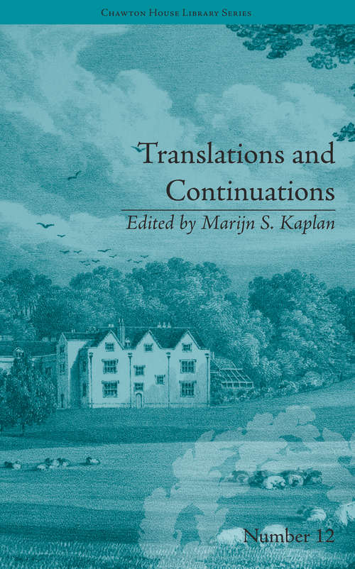 Book cover of Translations and Continuations: Riccoboni and Brooke, Graffigny and Roberts (Chawton House Library: Women's Novels)