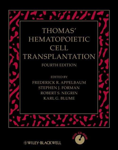 Book cover of Thomas' Hematopoietic Cell Transplantation: Stem Cell Transplantation (4)