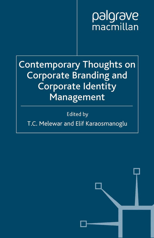 Book cover of Contemporary Thoughts on Corporate Branding and Corporate Identity Management (2008)