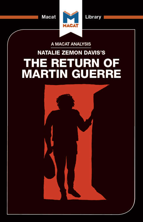 Book cover of An Analysis of Natalie Zemon Davis's The Return of Martin Guerre (The Macat Library)