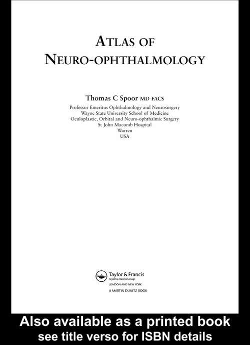 Book cover of Atlas of Neuro-ophthalmology