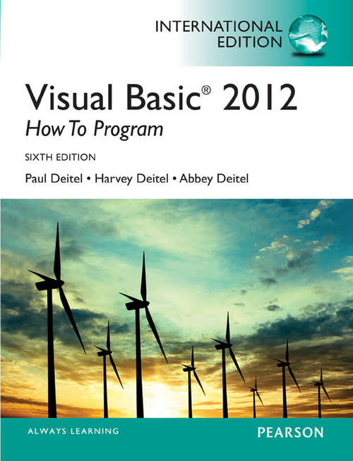 Book cover of Visual Basic 2012 How to Program: International Edition (6)