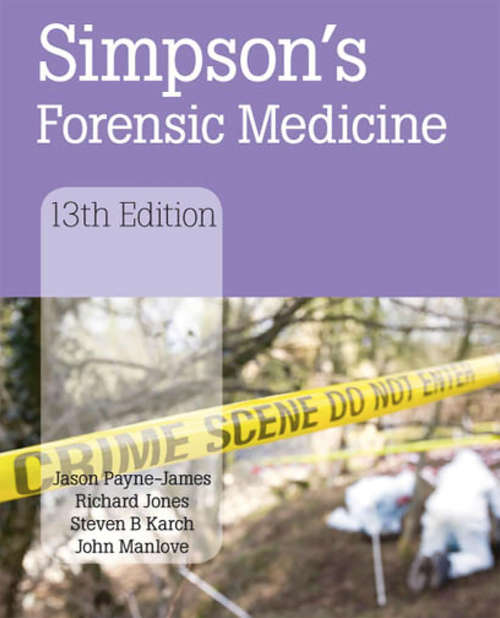 Book cover of Simpson's Forensic Medicine (13th edition) (PDF)