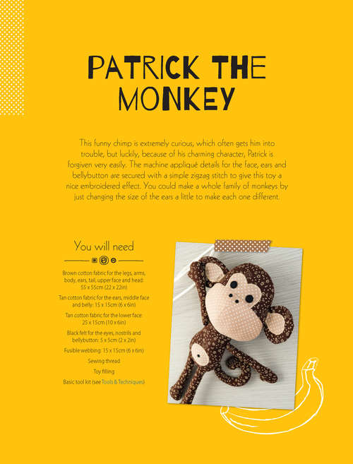 Book cover of Patrick the Monkey Soft Toy Pattern