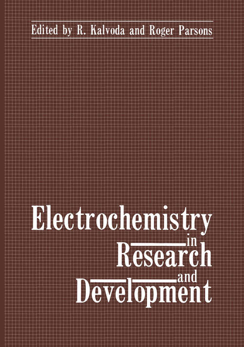 Book cover of Electrochemistry in Research and Development (1985)