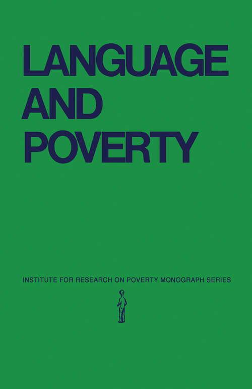Book cover of Language and Poverty: Perspectives on a Theme