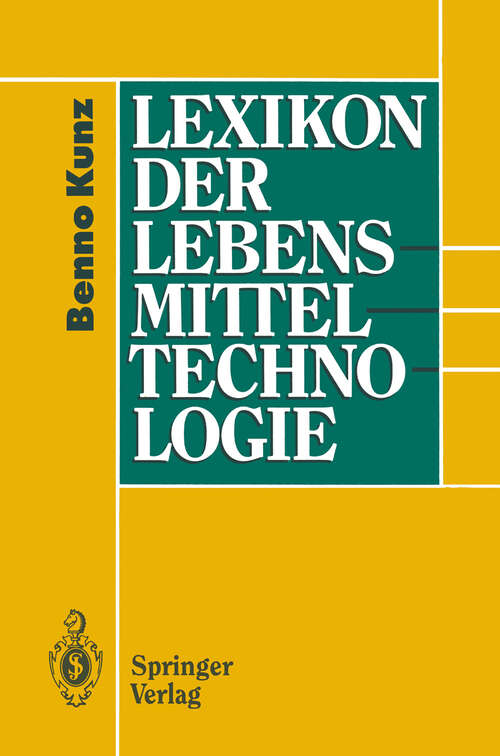 Book cover of Lexikon der Lebensmitteltechnologie (1993)