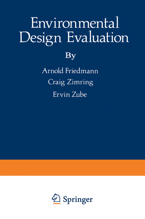 Book cover of Environmental Design Evaluation (1978)