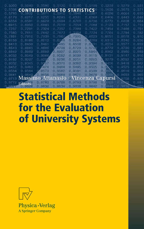 Book cover of Statistical Methods for the Evaluation of University Systems (2011) (Contributions to Statistics)