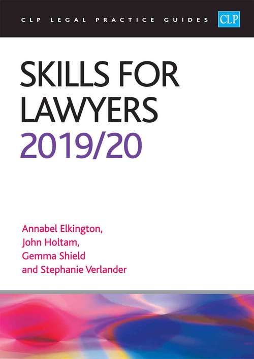 Book cover of Skills for Lawyers 2019/20 (PDF)