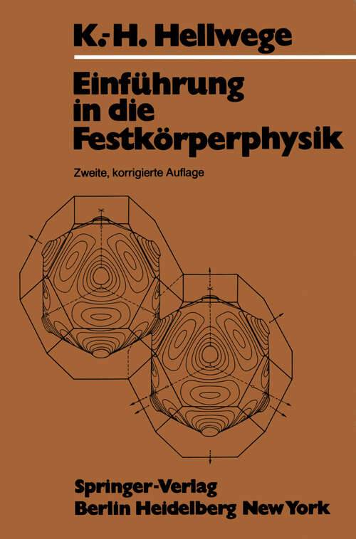 Book cover of Einführung in die Festkörperphysik (2. Aufl. 1981)